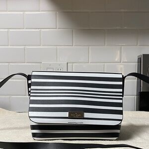 Kate Spade Monochrome Striped Crossbody Bag